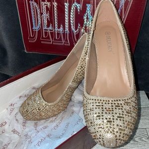 Ladies Gold Heels